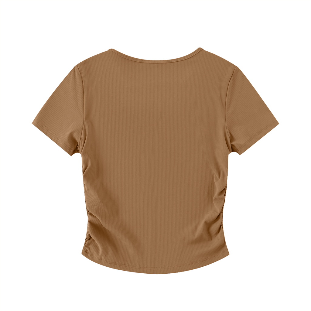 Ruched Bodycon Crop Top (Light)