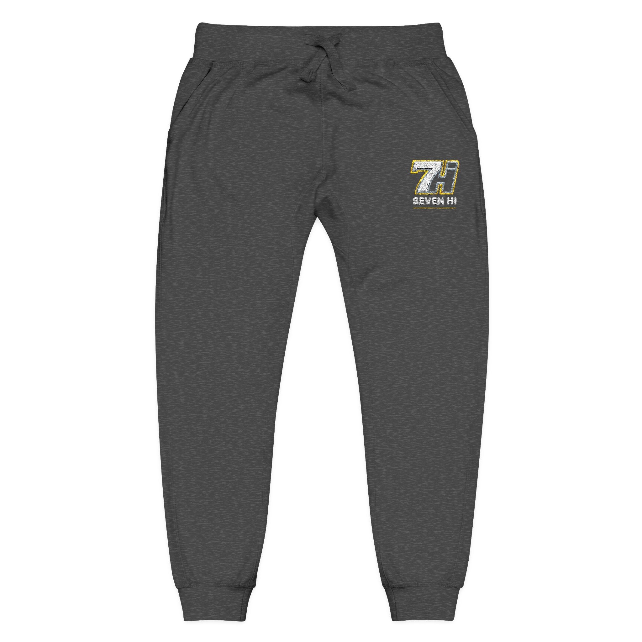 Unisex Fleece Sweatpants (Embroidery) (Dark)