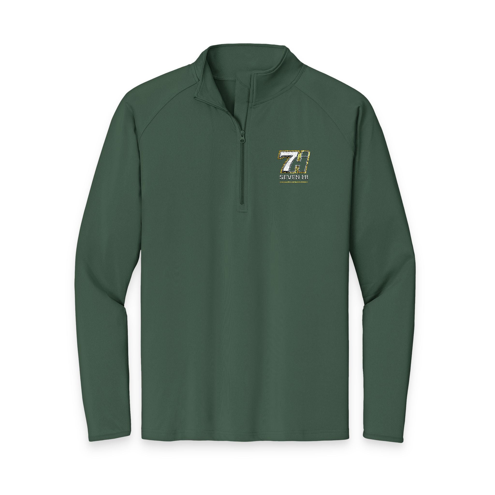 Embroidered 7Hi Logo Quarter-Zip Pullover (Dark)