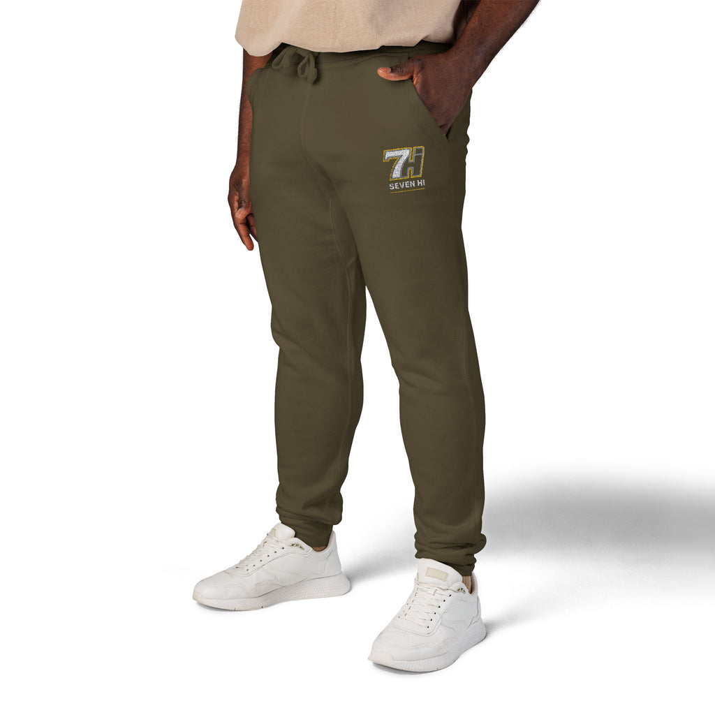 Unisex Fleece Sweatpants (Embroidery) (Dark)