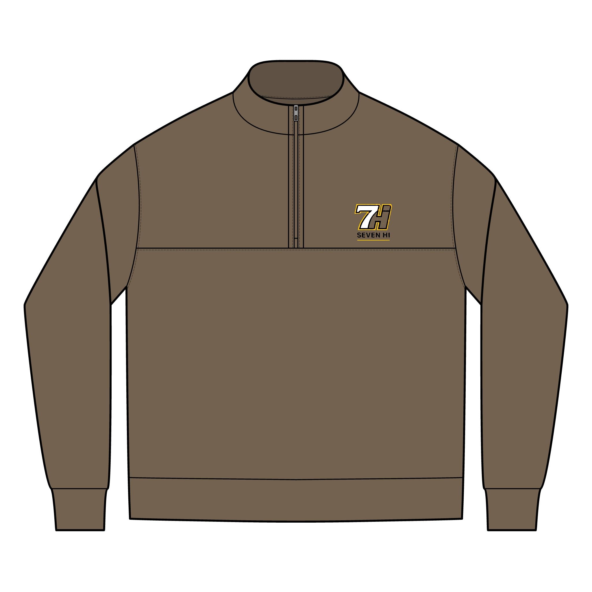 Embroidered 7Hi Quarter-Zip Pullover (Light)