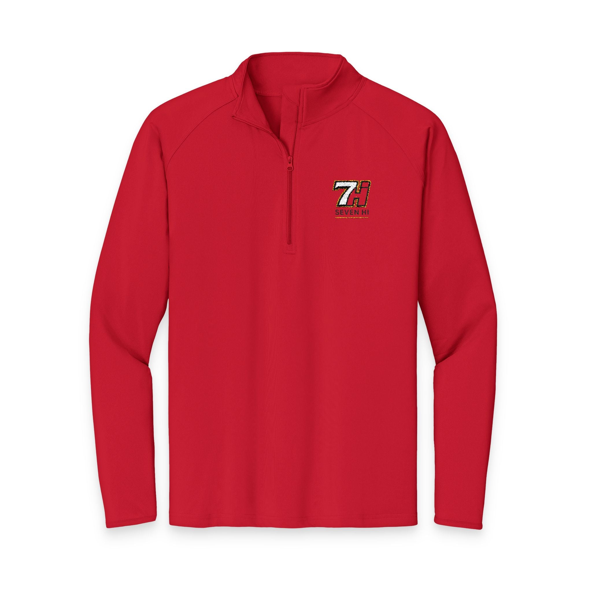 Embroidered 7Hi Logo Quarter-Zip Pullover (Light)