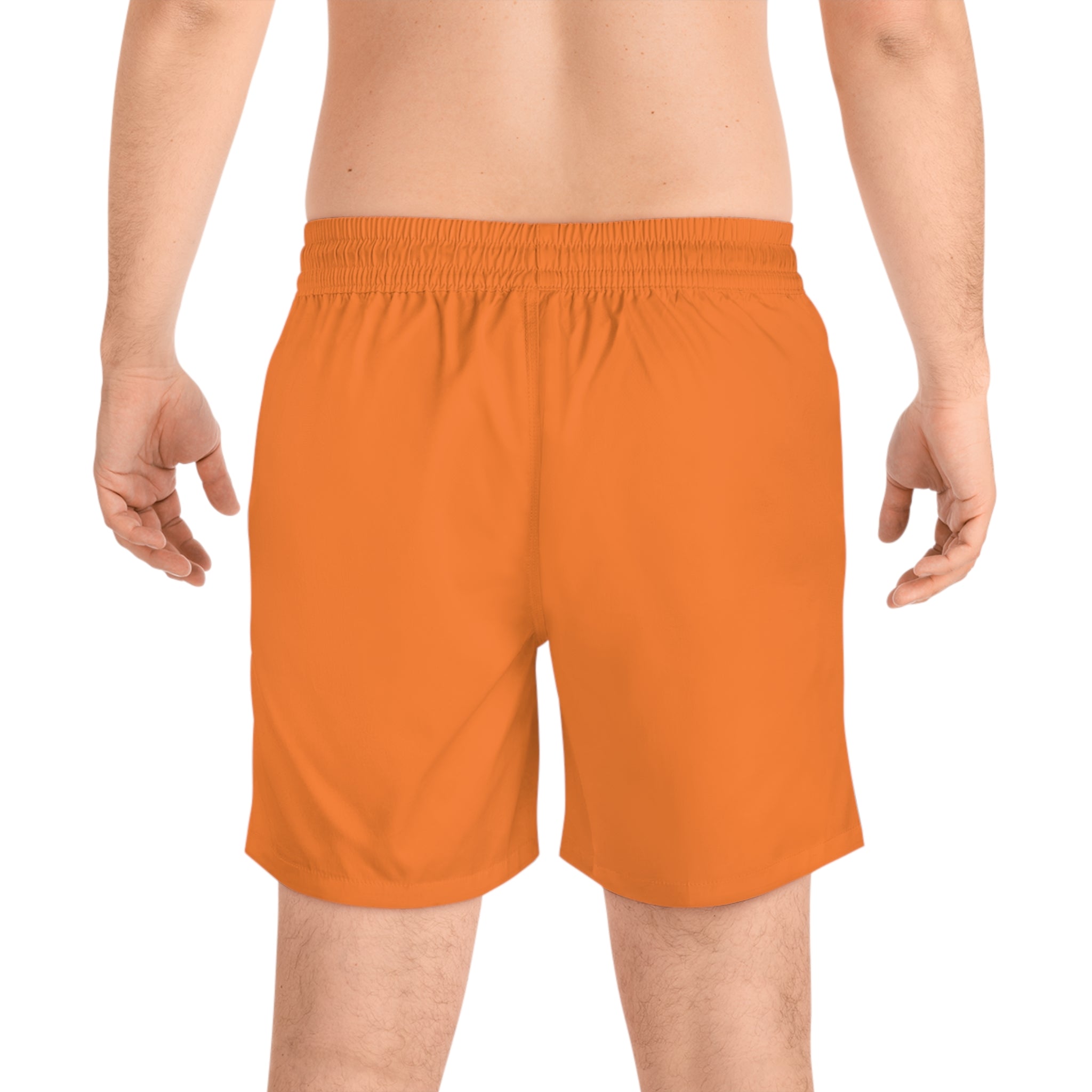 Men's Mid-Length Swim Shorts (Orange)