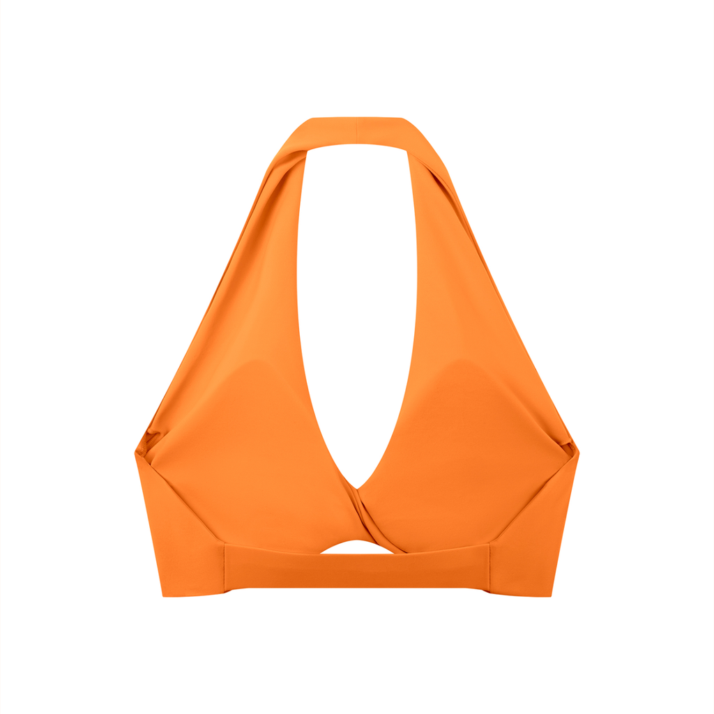 Women's Pleated Halter Sports Bra (Light)