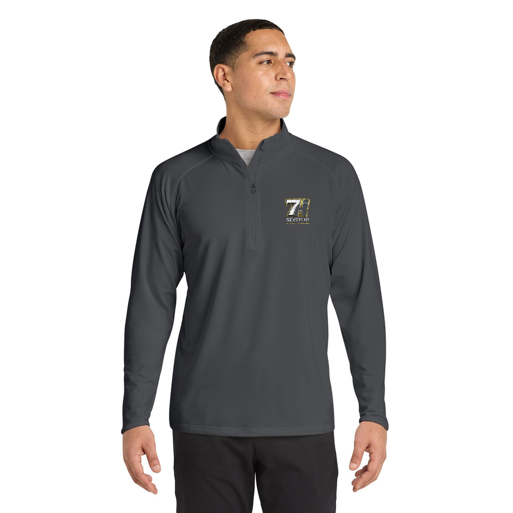 Embroidered 7Hi Logo Quarter-Zip Pullover (Dark)