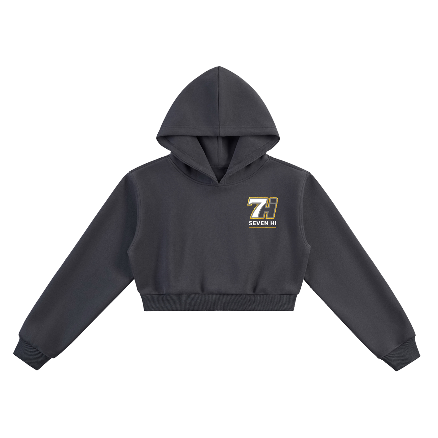 Essential Cropped Hoodie (Dark)