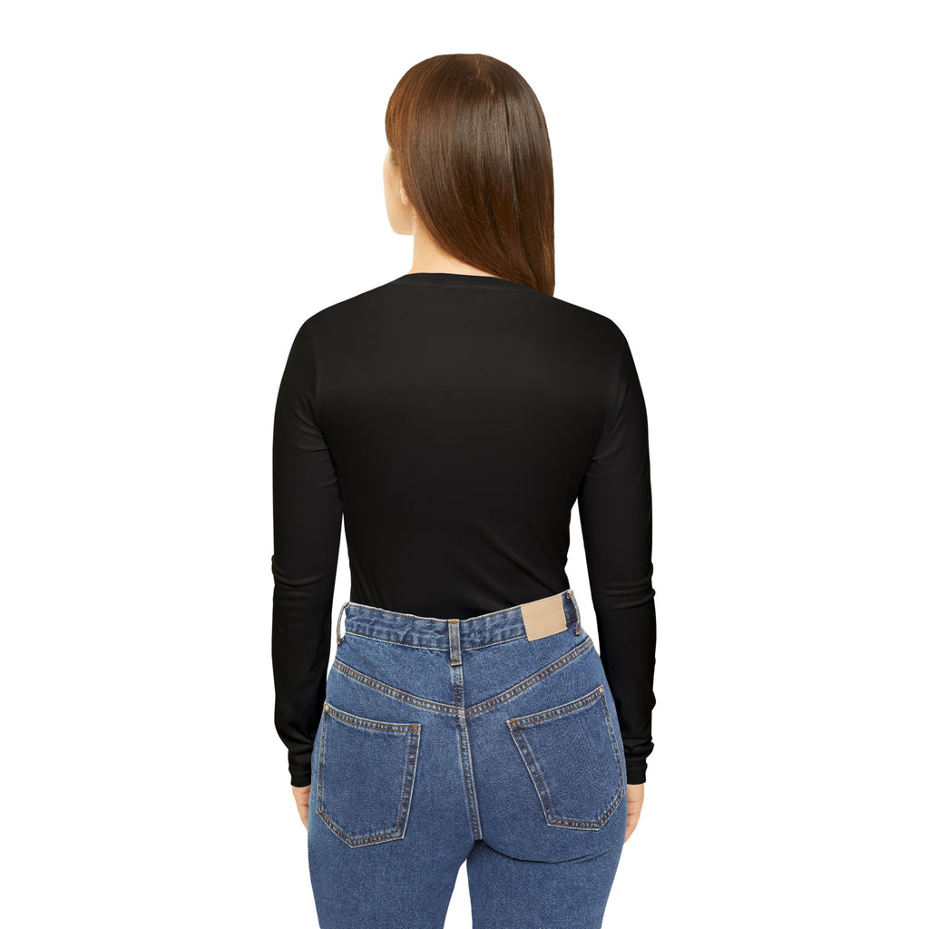 Women's Long Sleeve V-neck Shirt (Dark)