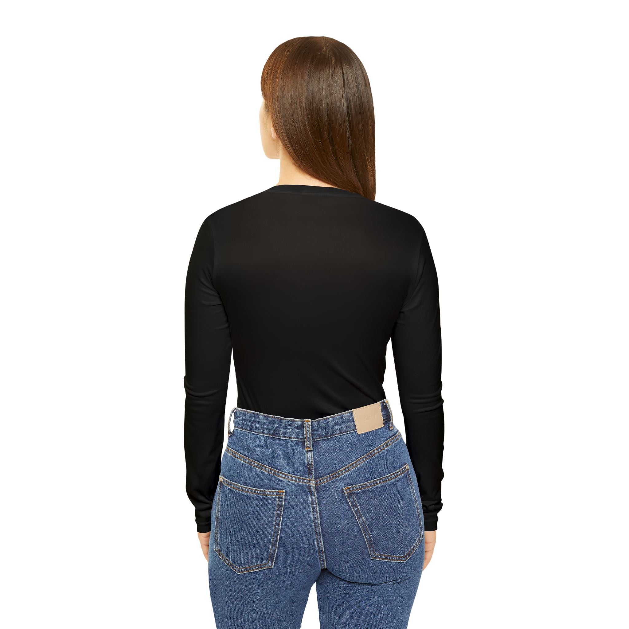 Women's Long Sleeve V-neck Shirt (Dark)