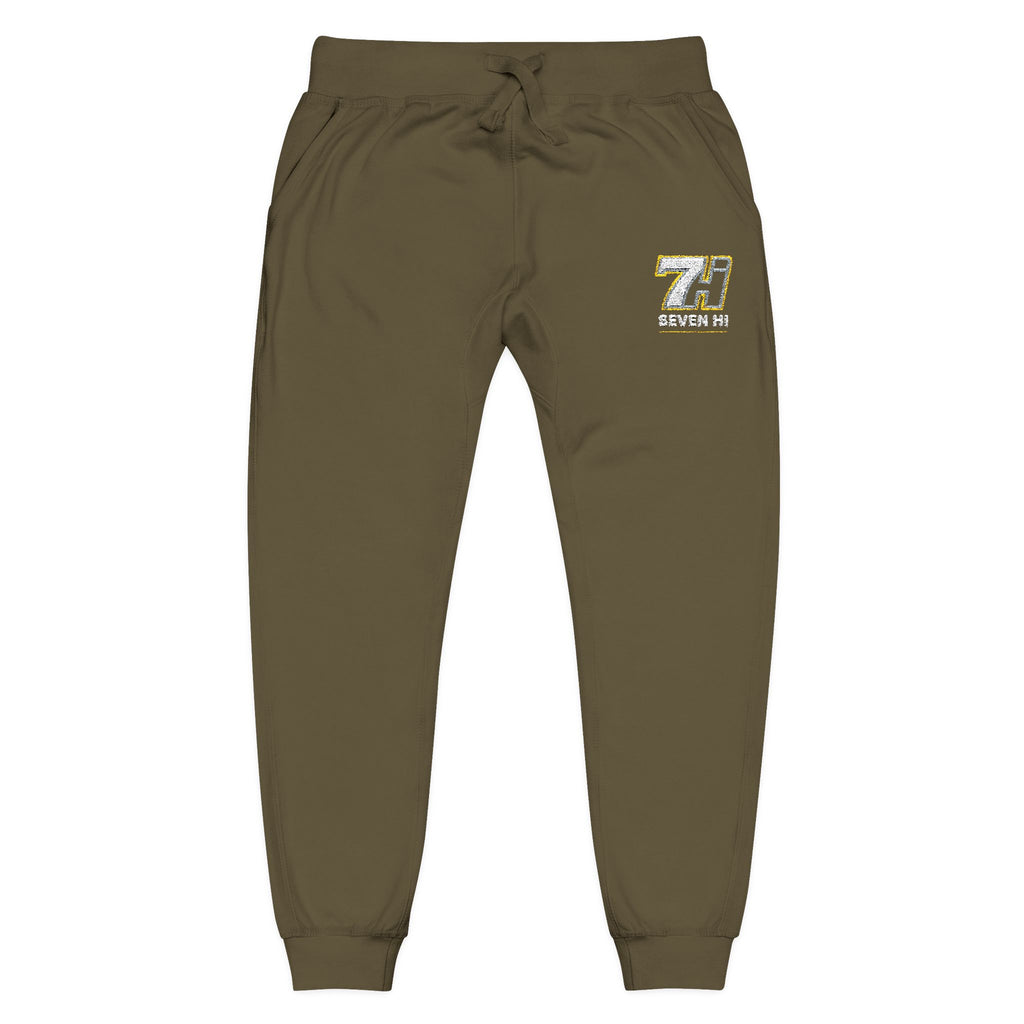 Unisex Fleece Sweatpants (Embroidery) (Dark)