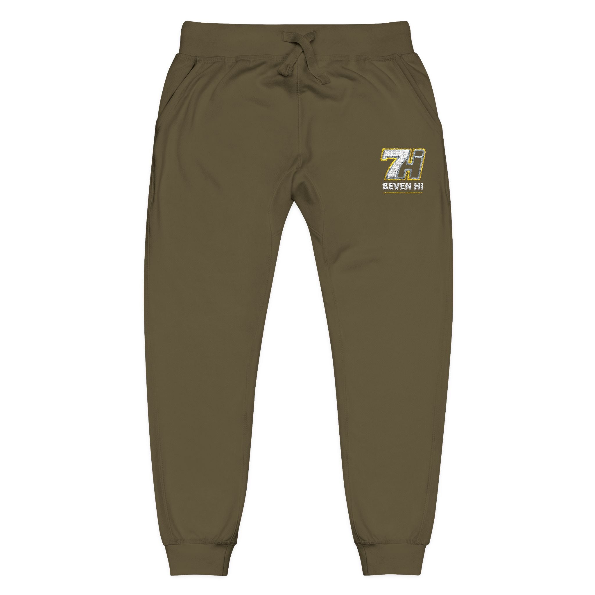 Unisex Fleece Sweatpants (Embroidery) (Dark)