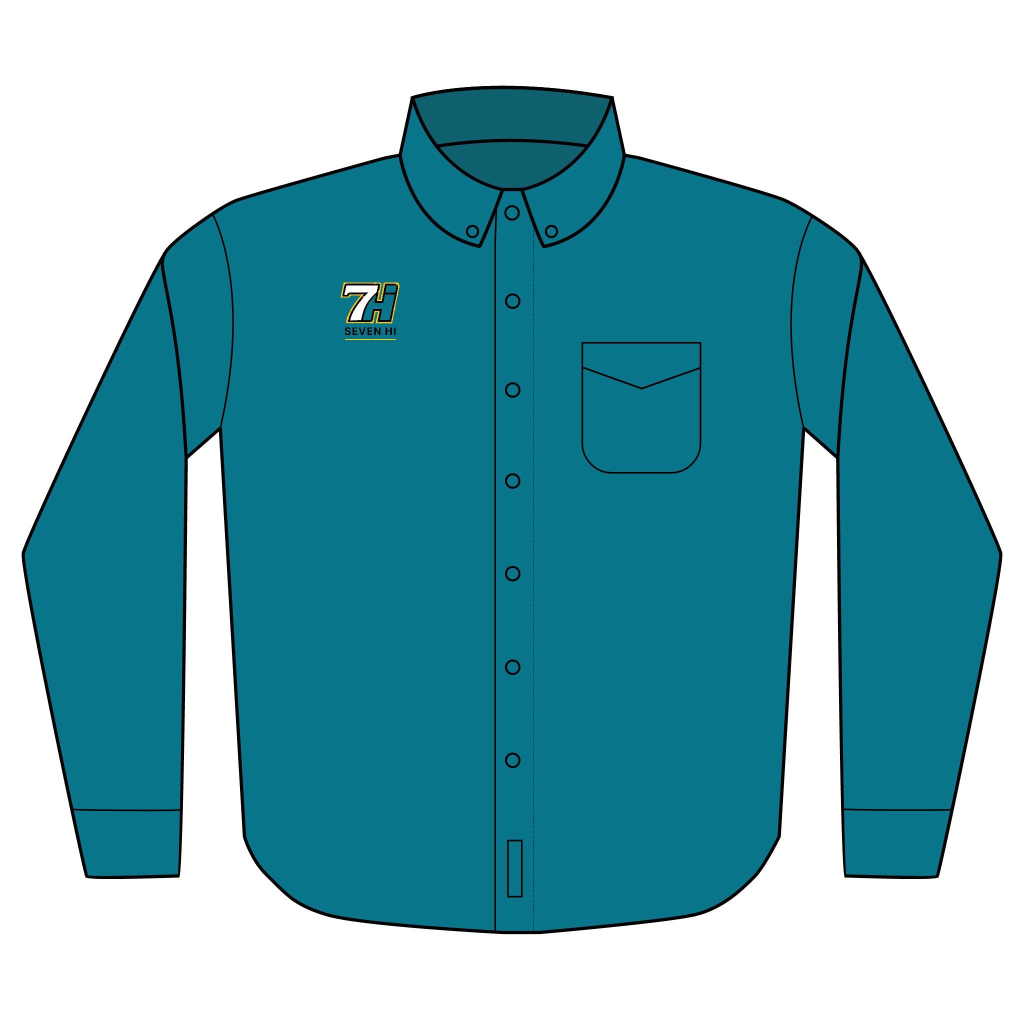 Embroidered Long Sleeve Work Shirt (Light)