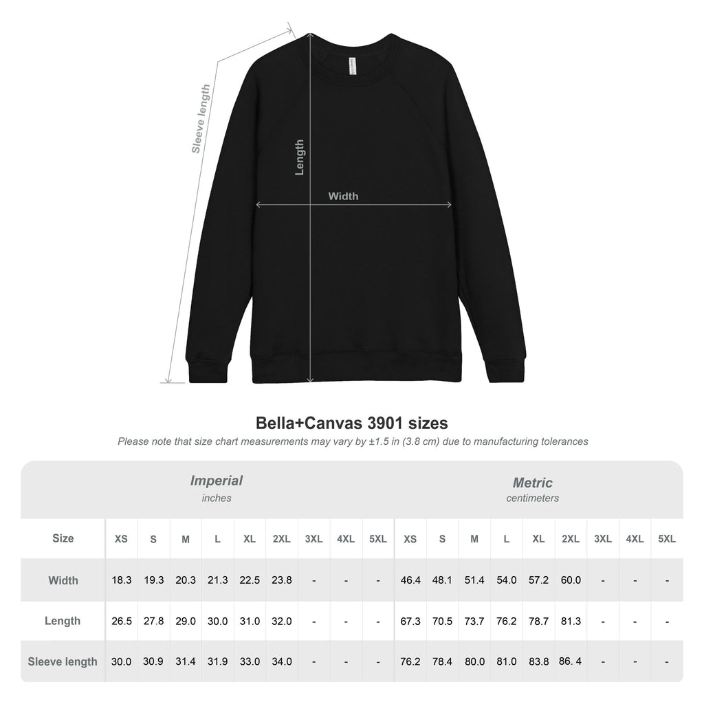 Unisex Sponge Fleece Raglan Sweatshirt (Dark)