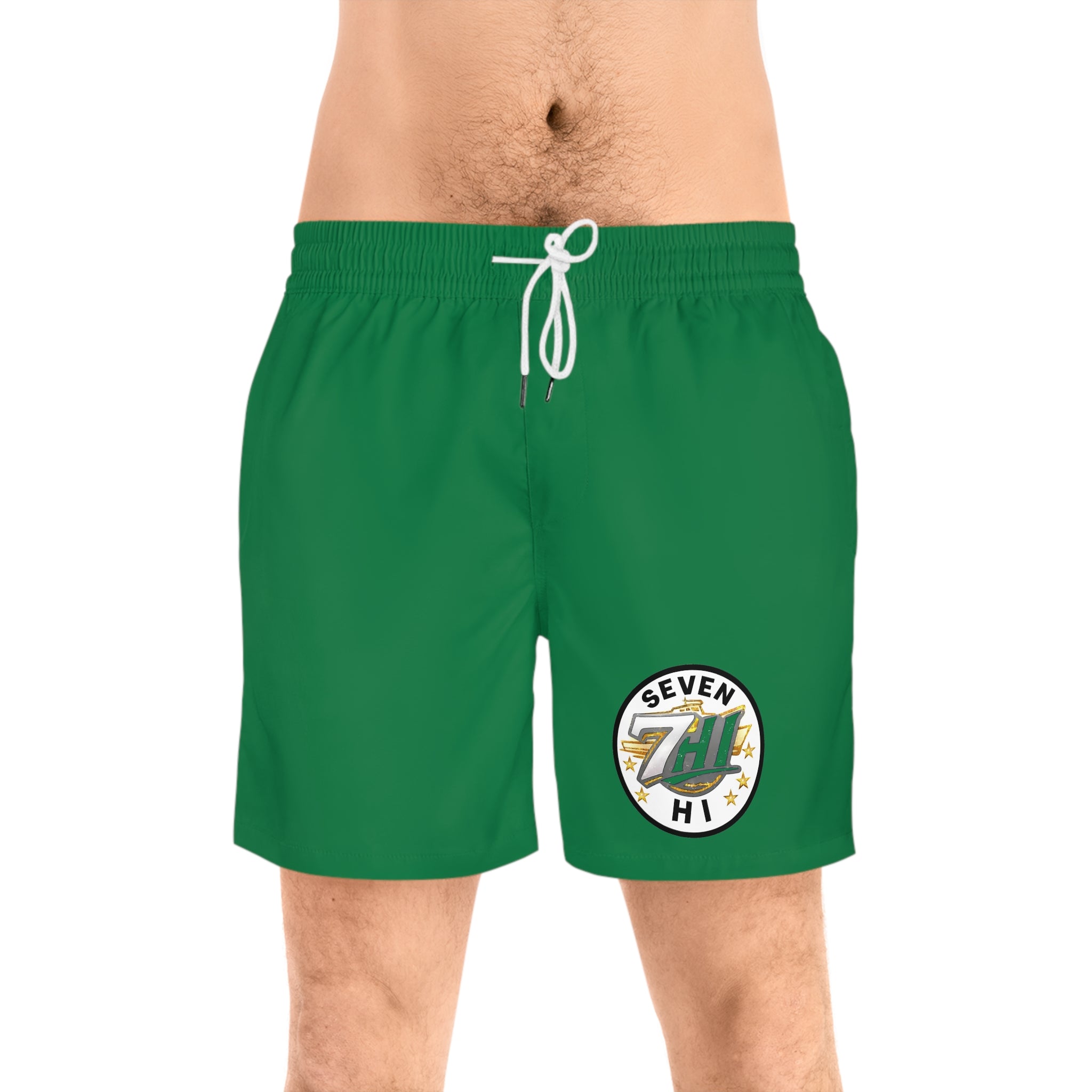 Men's Mid-Length Swim Shorts (Green)