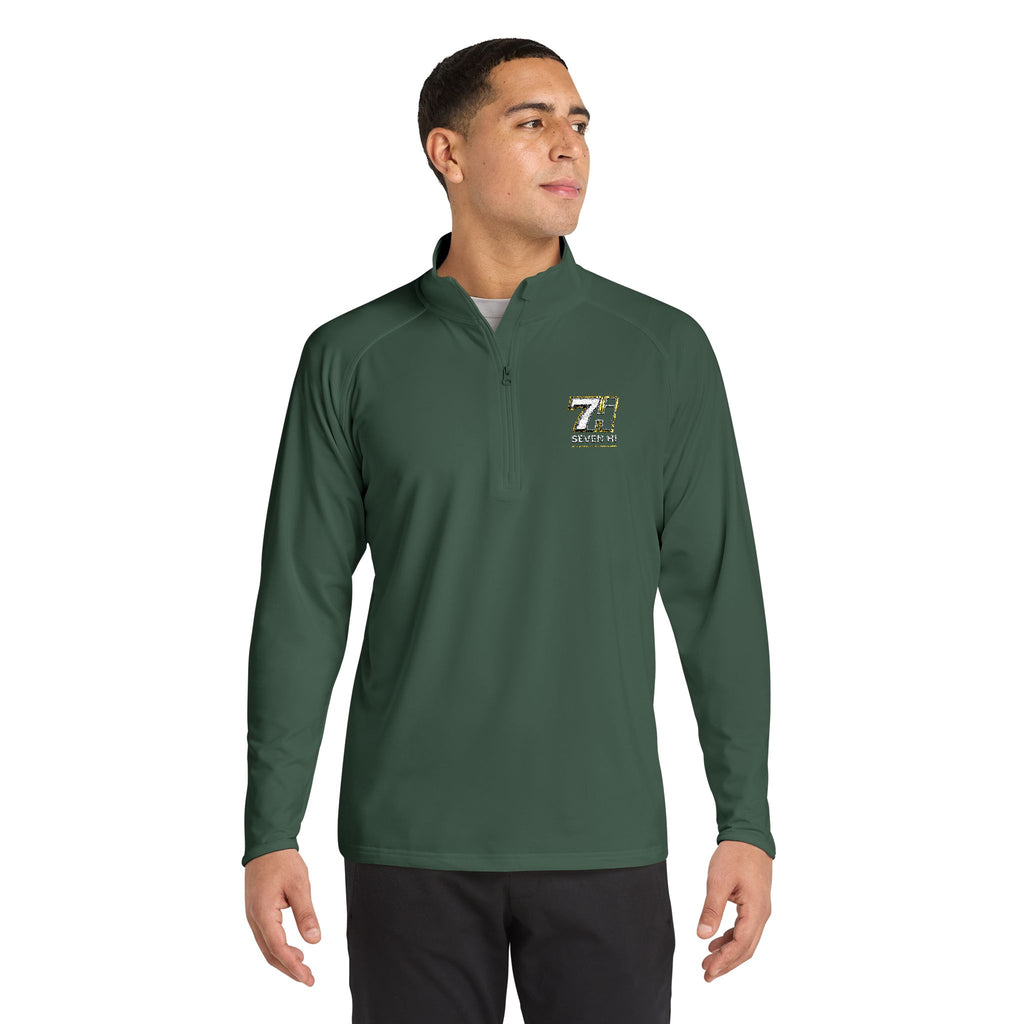 Embroidered 7Hi Logo Quarter-Zip Pullover (Dark)