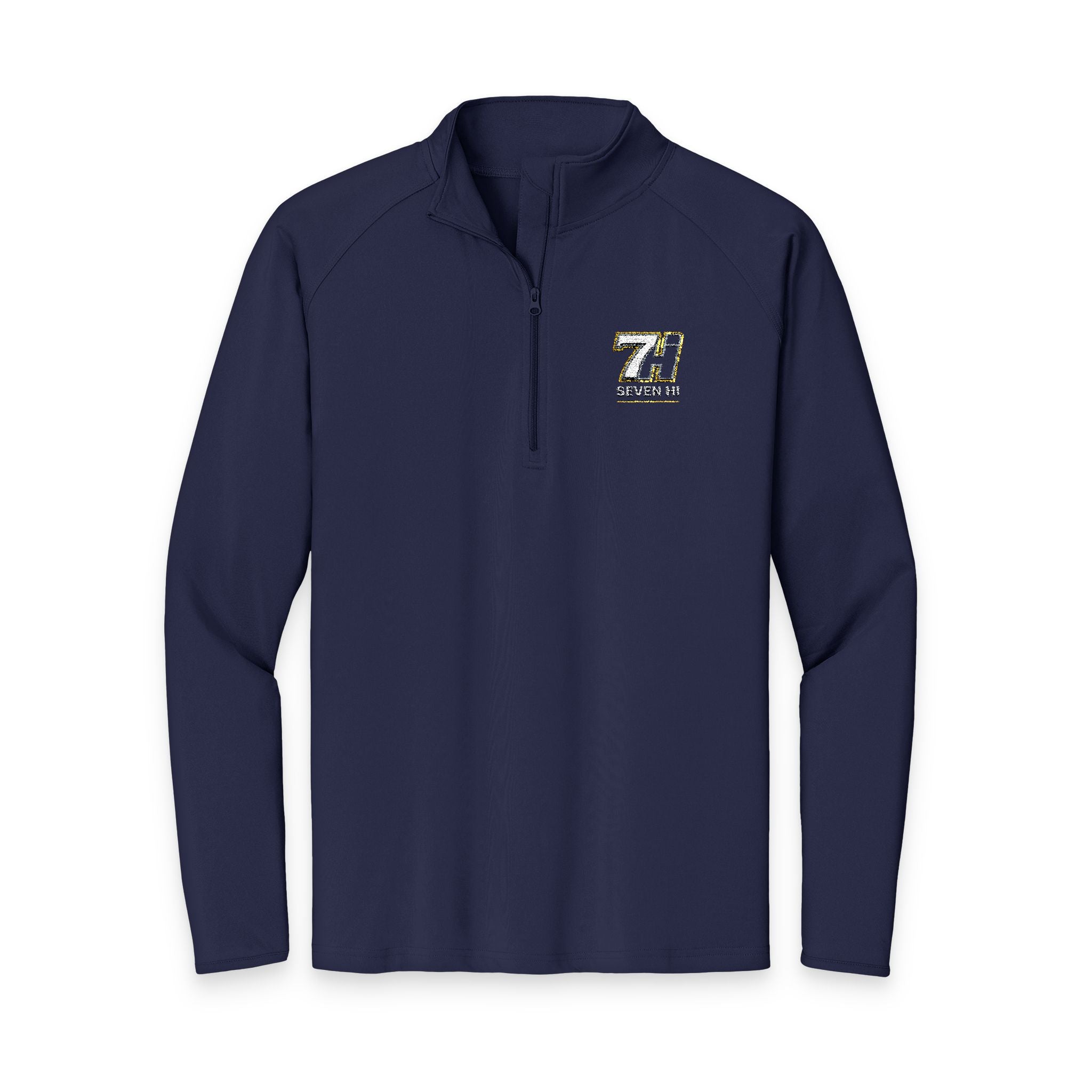 Embroidered 7Hi Logo Quarter-Zip Pullover (Dark)