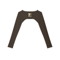 Women’s Cutout Long Sleeve Yoga Shrug (Brown)