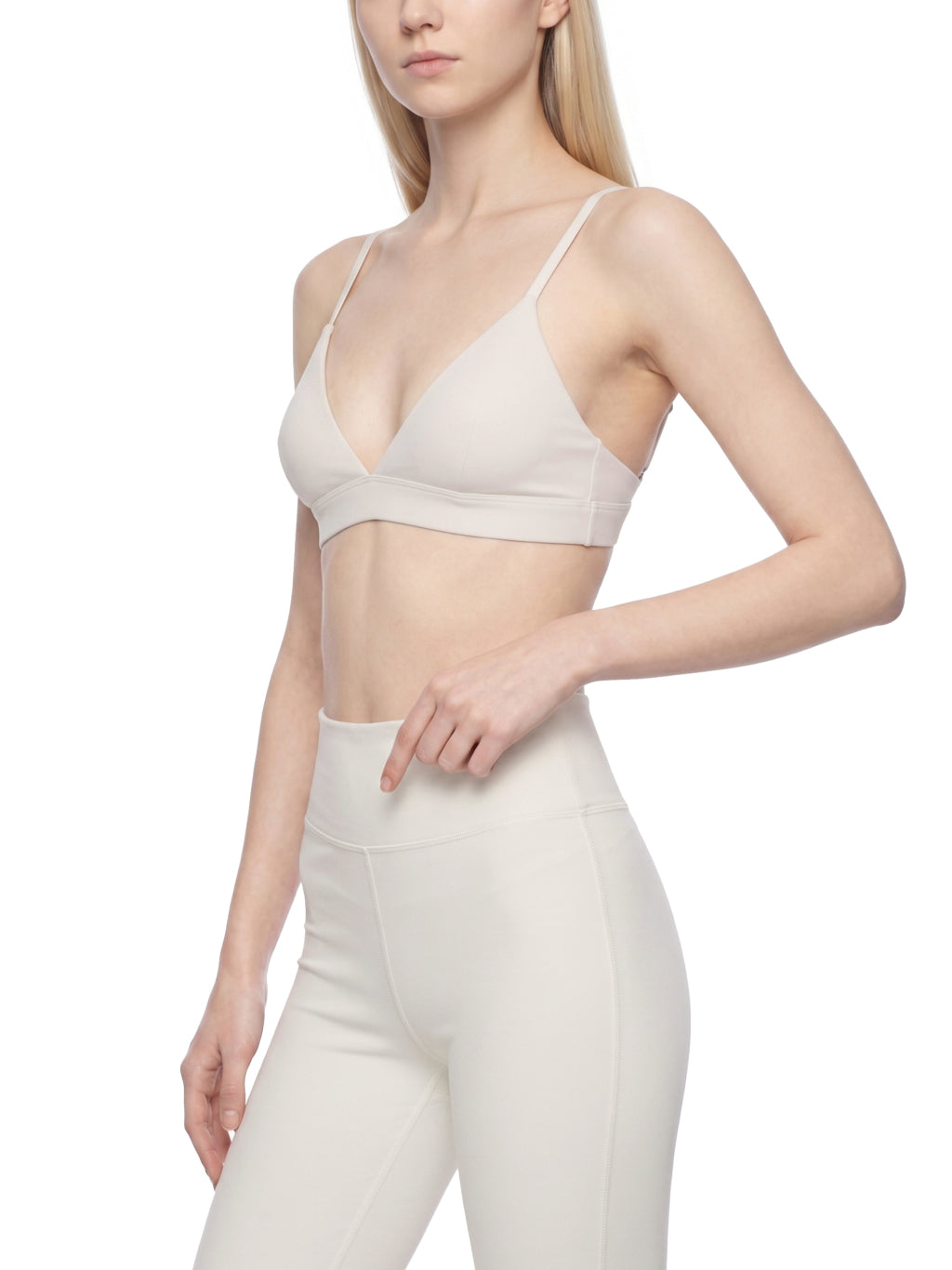 Women’s Cropped V-Neck Sports Bra (Brown)