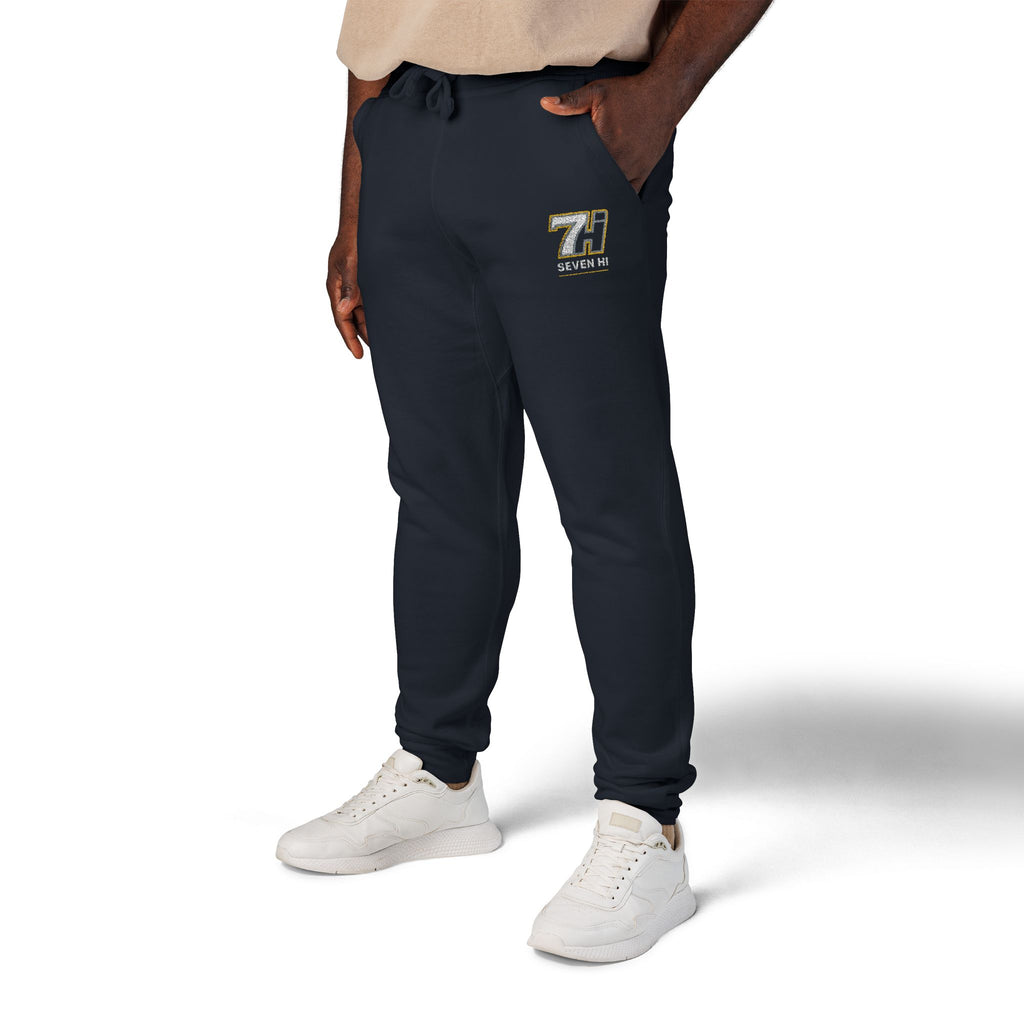 Unisex Fleece Sweatpants (Embroidery) (Dark)