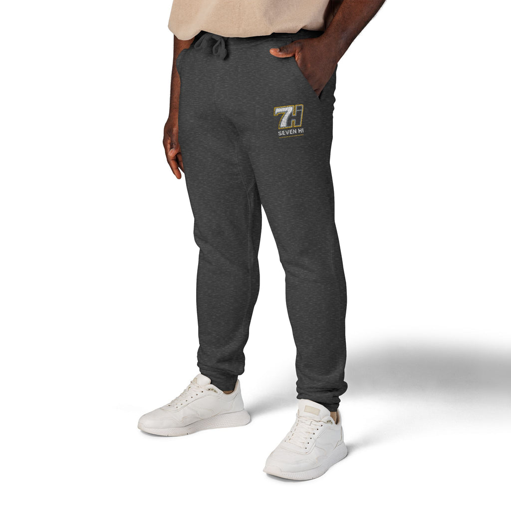 Unisex Fleece Sweatpants (Embroidery) (Dark)