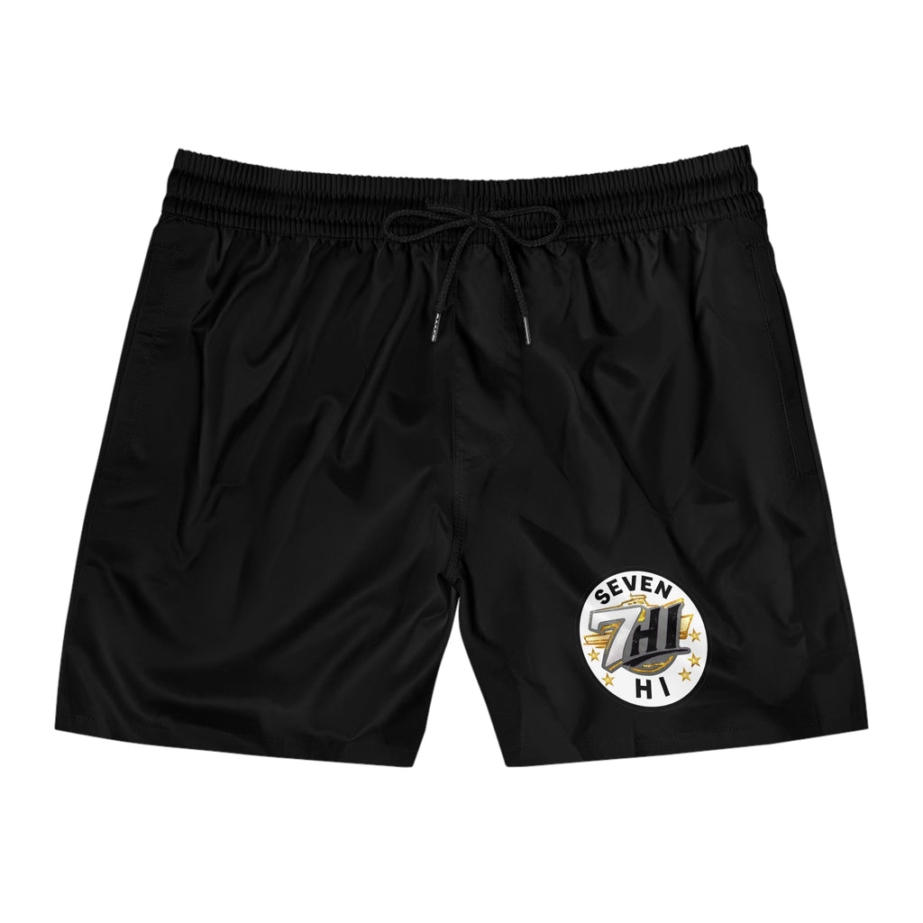 Men's Mid-Length Swim Shorts (Black)