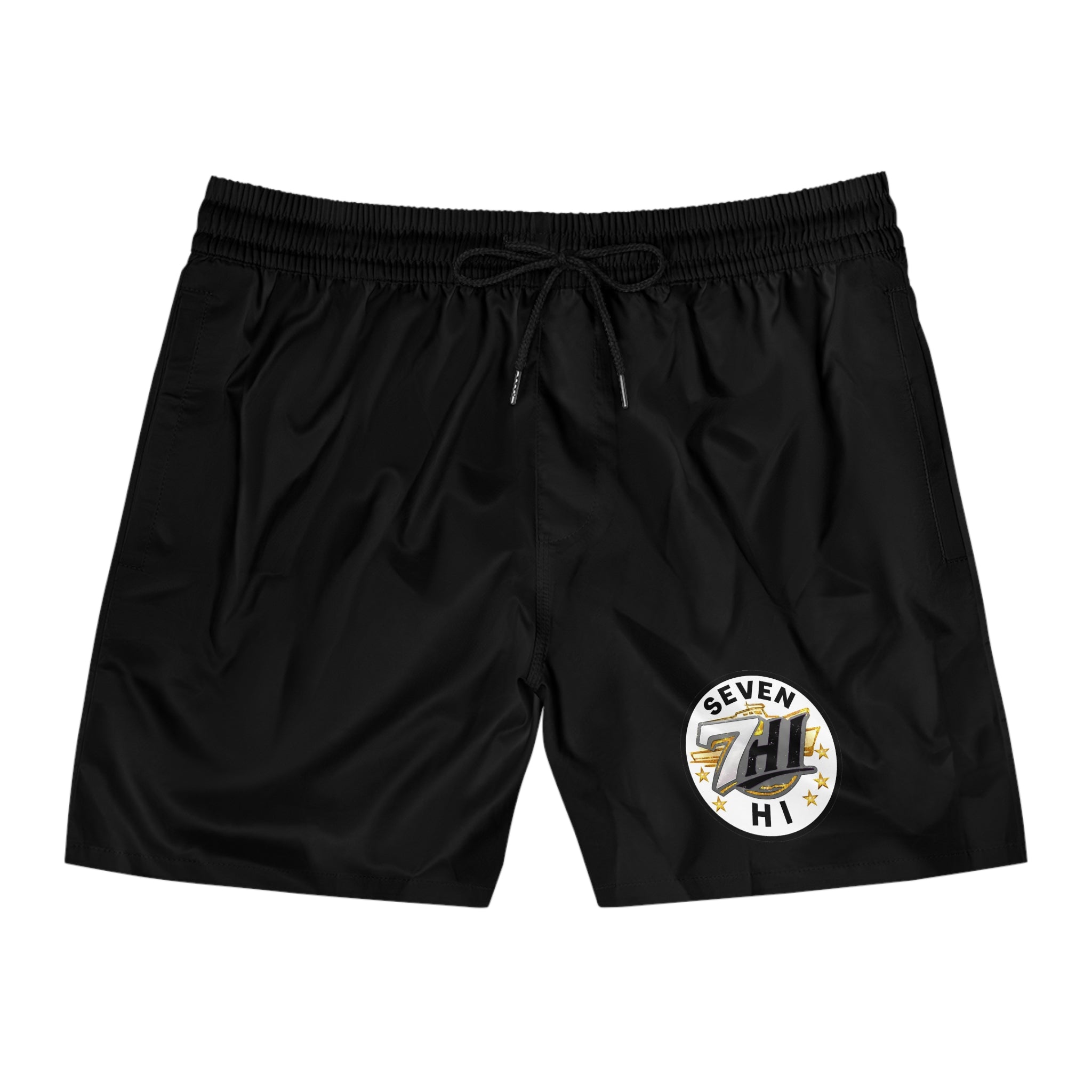Men's Mid-Length Swim Shorts (Black)