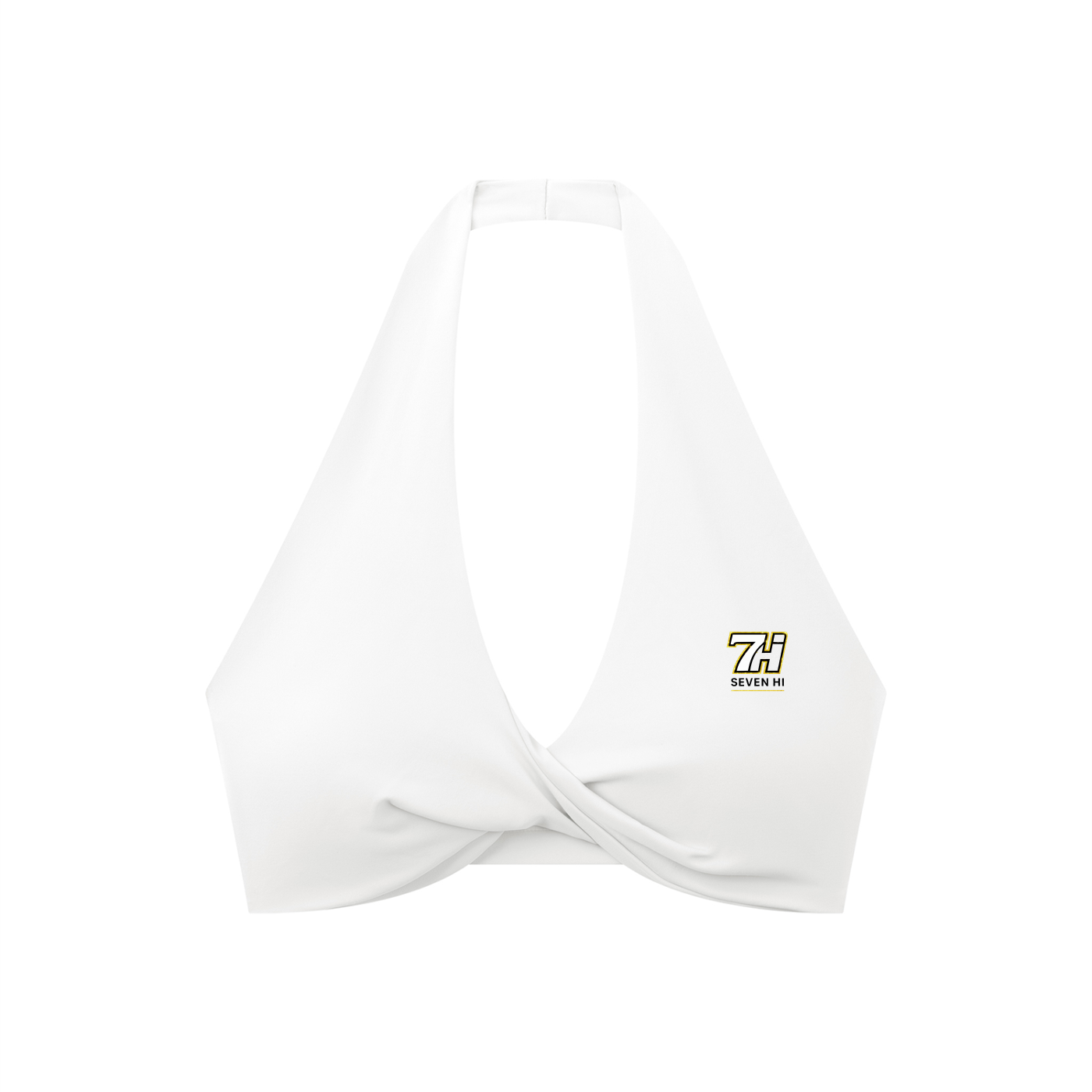 Women's Pleated Halter Sports Bra (Light)