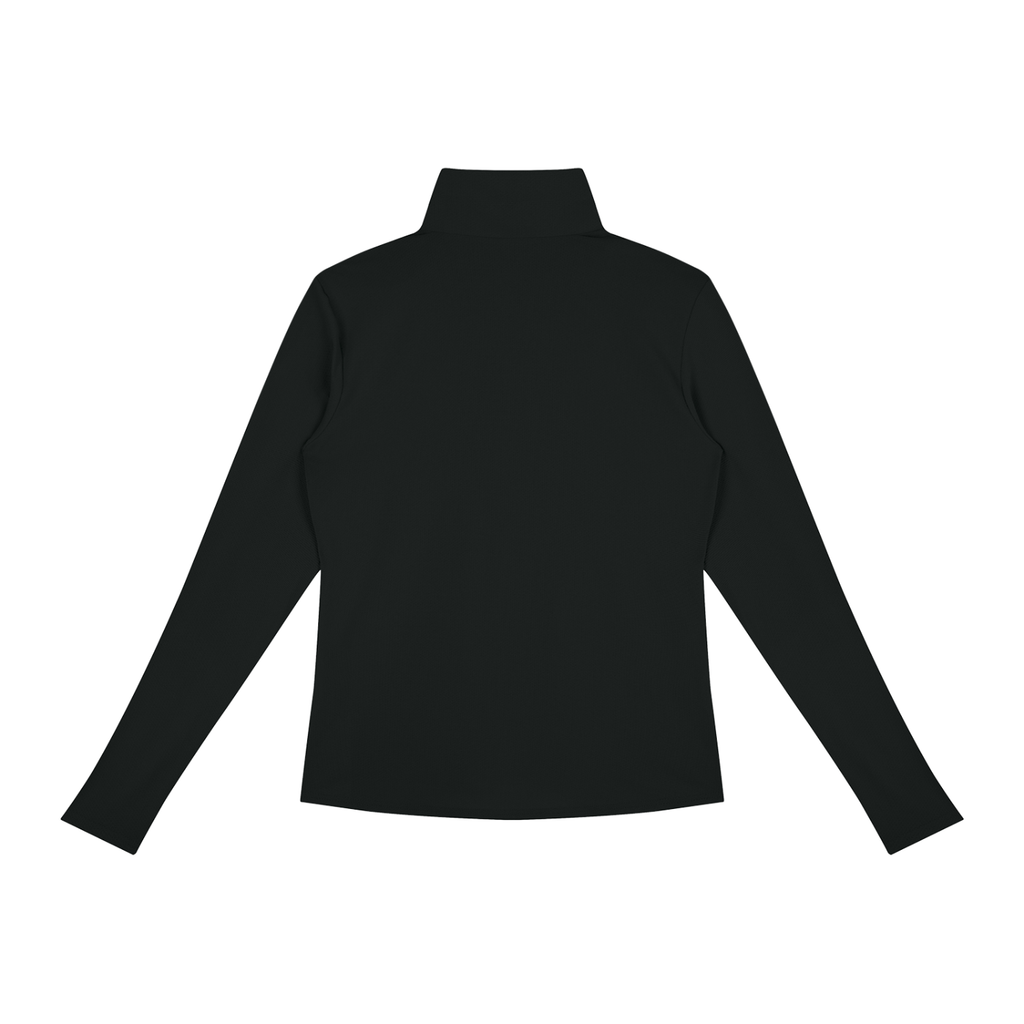 Women's Quarter-Zip Yoga Pullover (Black)