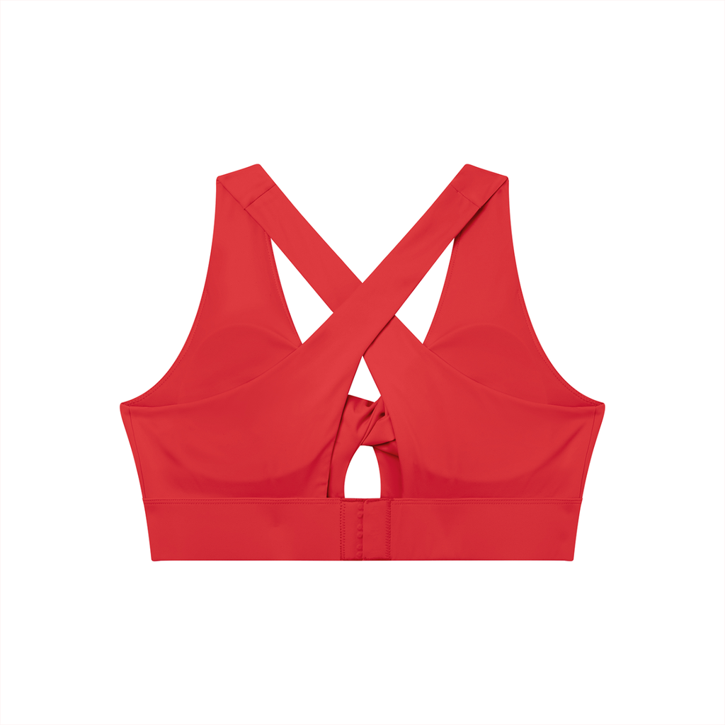 Women's Twist Front V-Neck Sports Bra (Light)