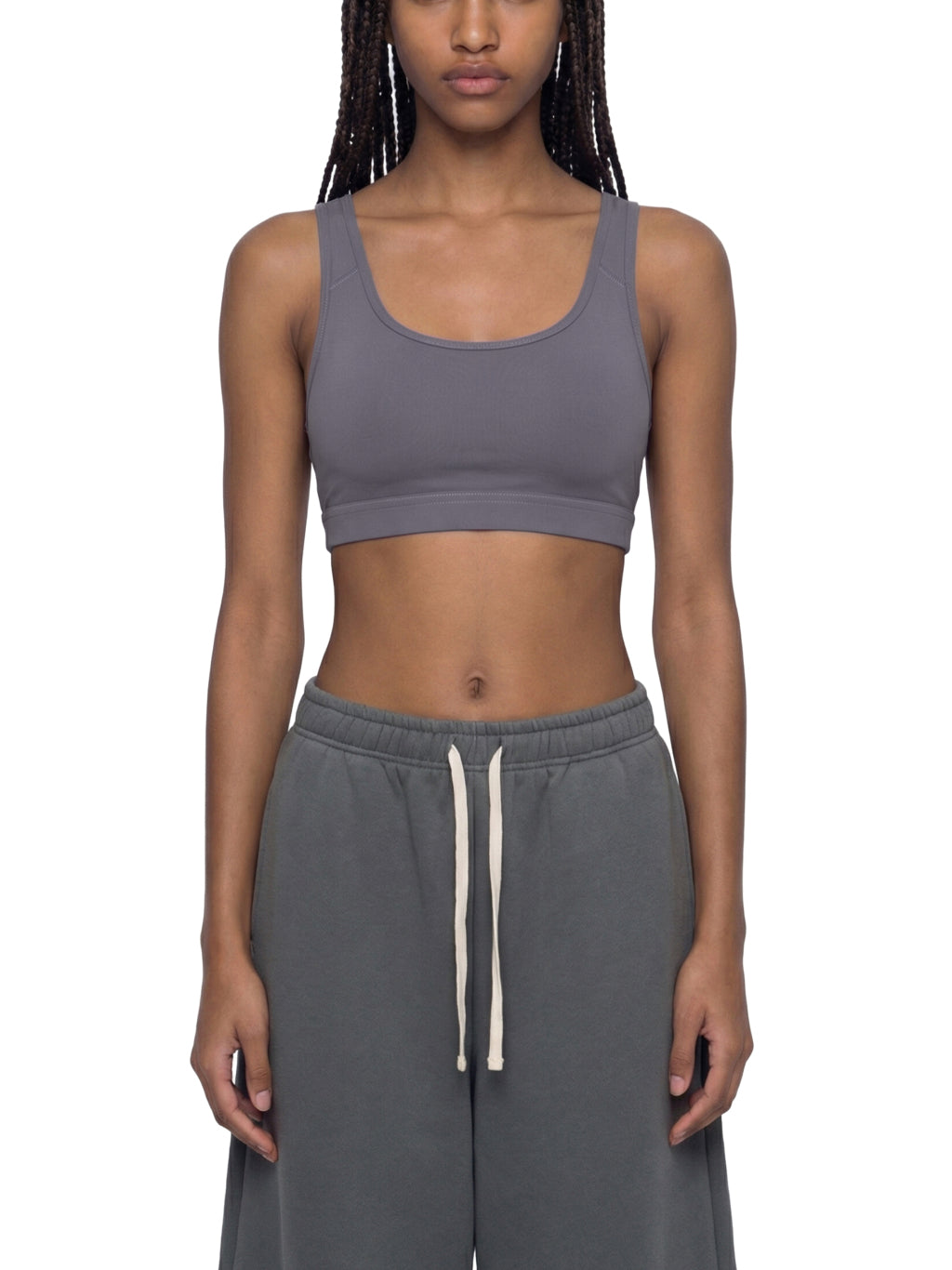 Women's Cropped Sports Bra (Black)