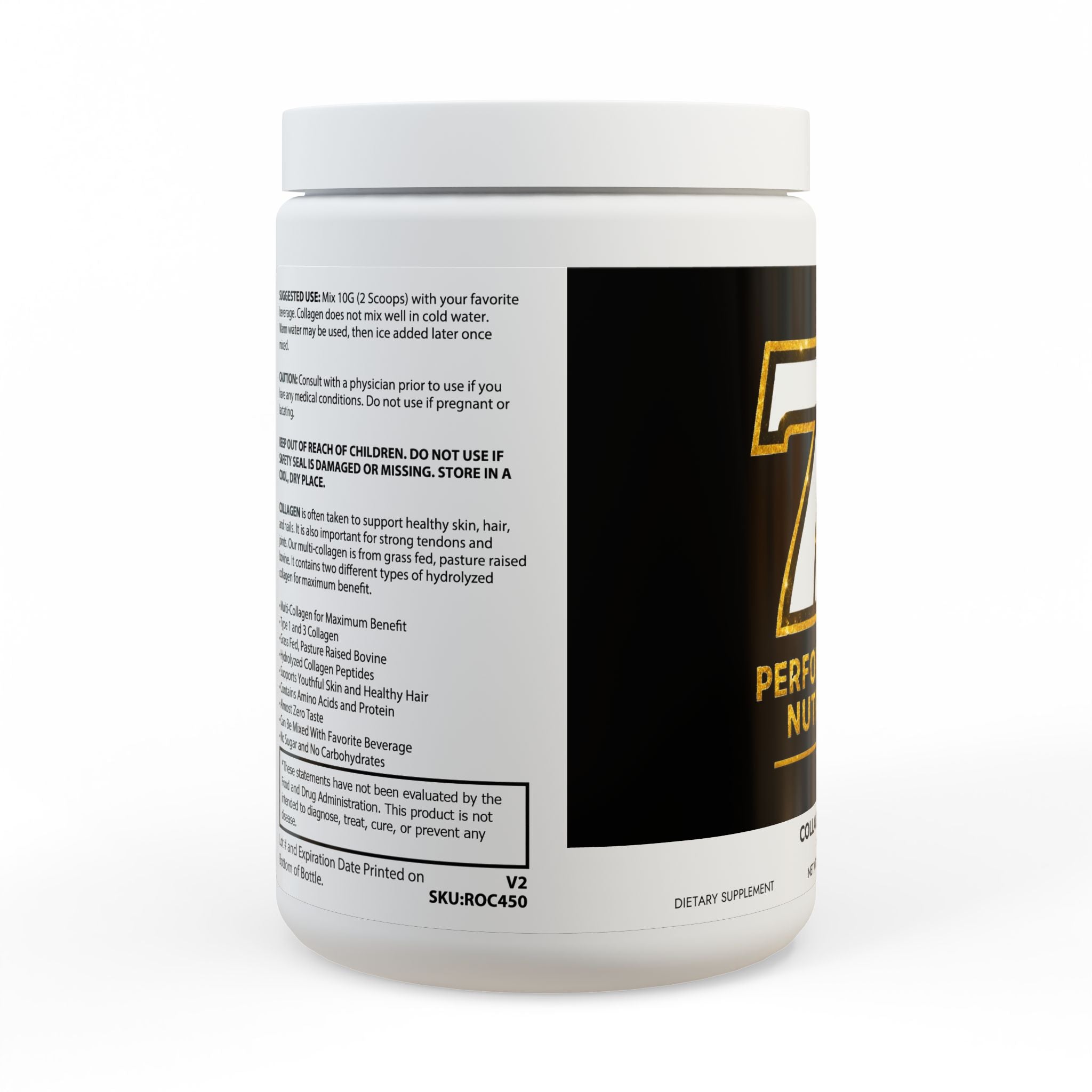 Collagen Peptides Type I & III Supplement (350g, 12.3oz)