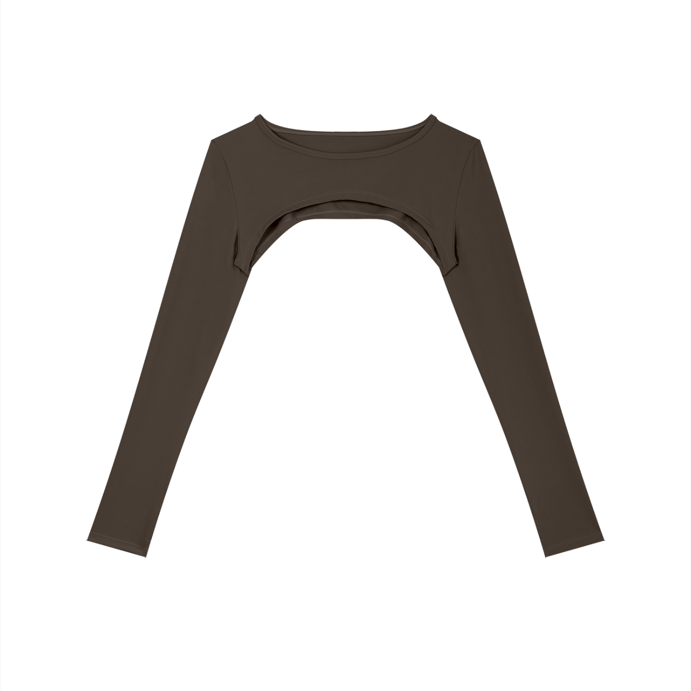 Women’s Cutout Long Sleeve Yoga Shrug (Brown)