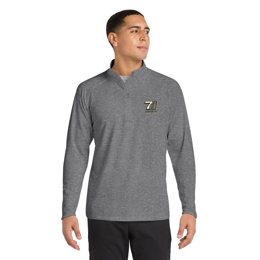 Embroidered 7Hi Logo Quarter-Zip Pullover (Light)