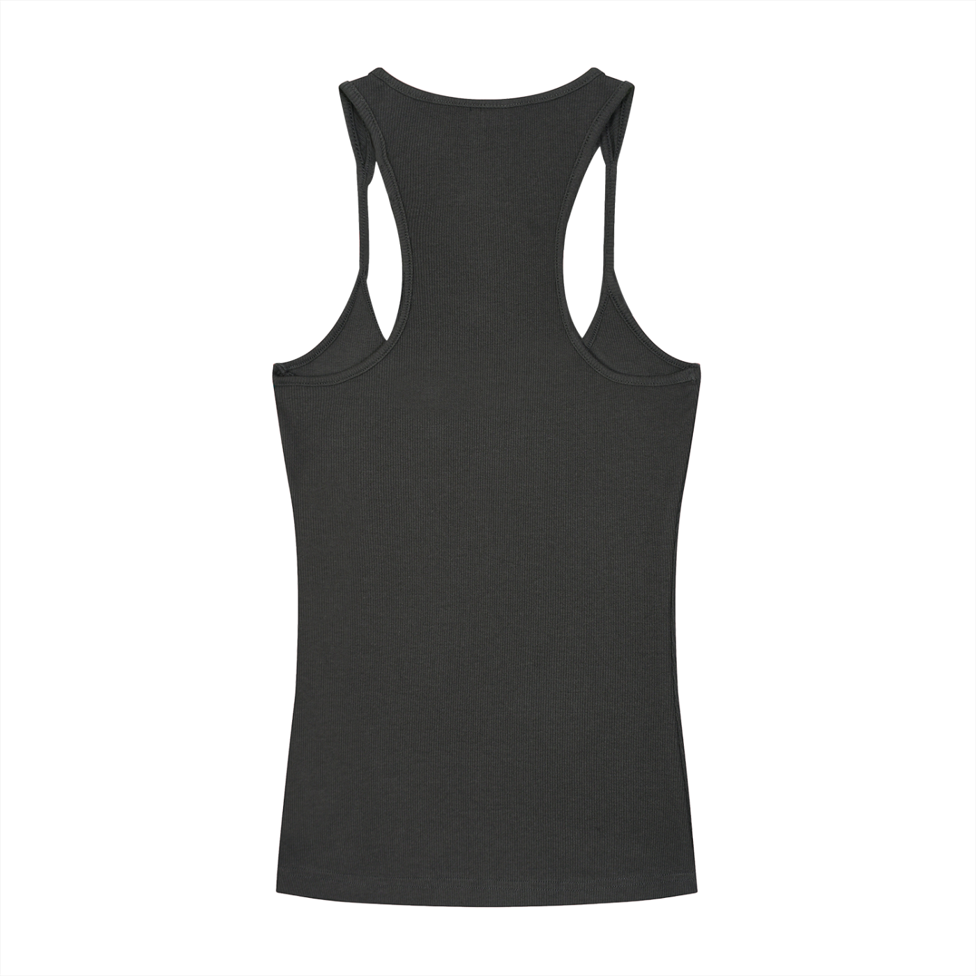 Slim Fit Ribbed Racerback Tank Top (Dark)