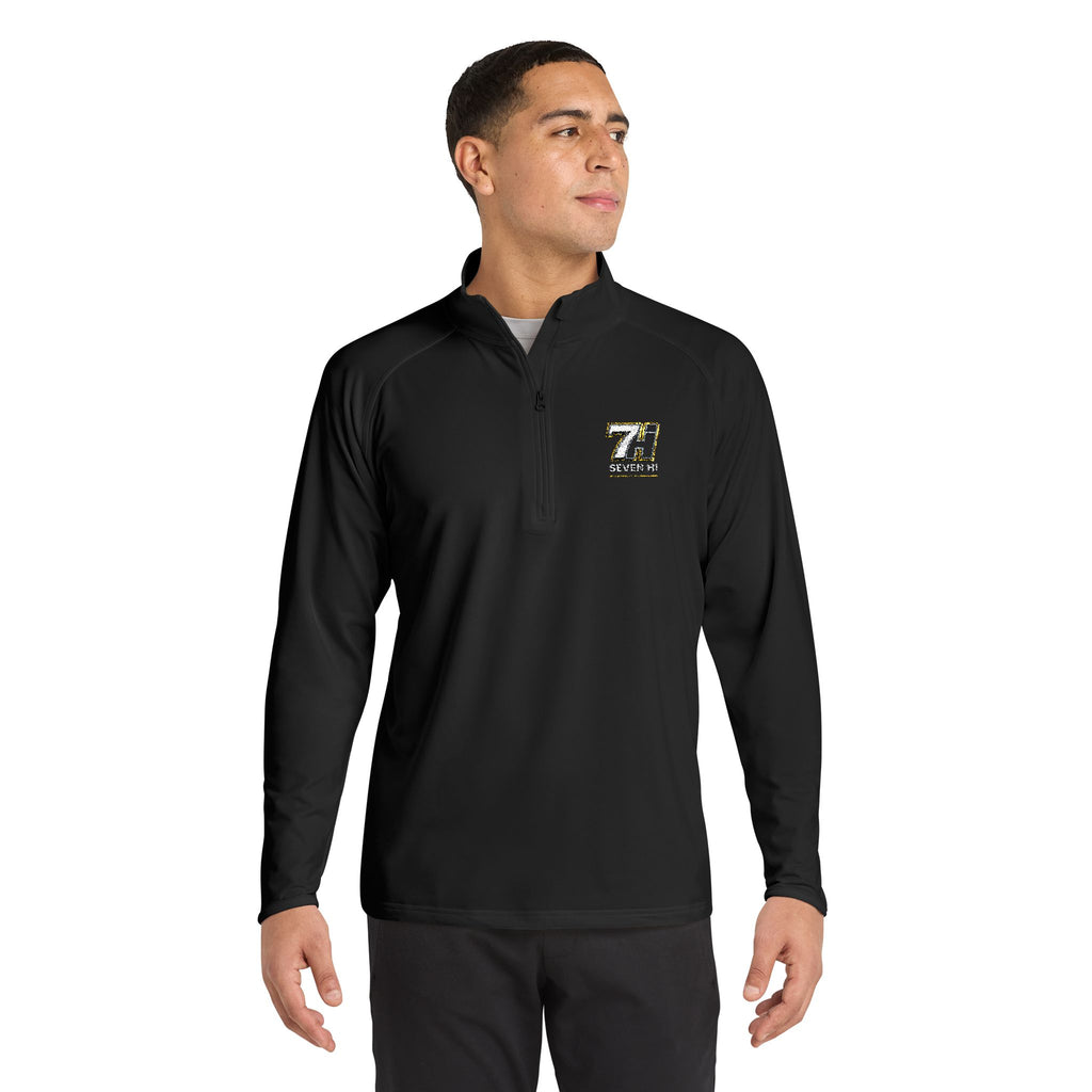 Embroidered 7Hi Logo Quarter-Zip Pullover (Dark)