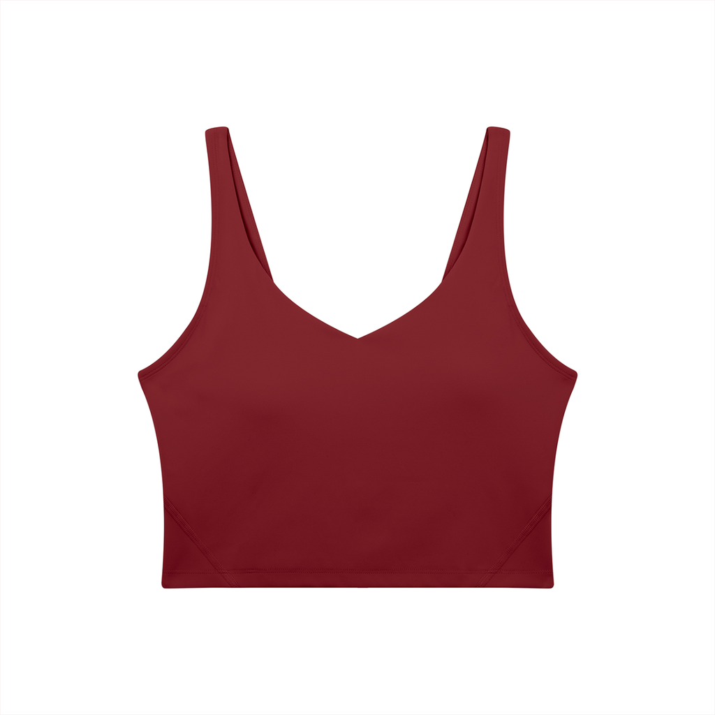 Women's V-Neck Yoga Sports Bra (Light)