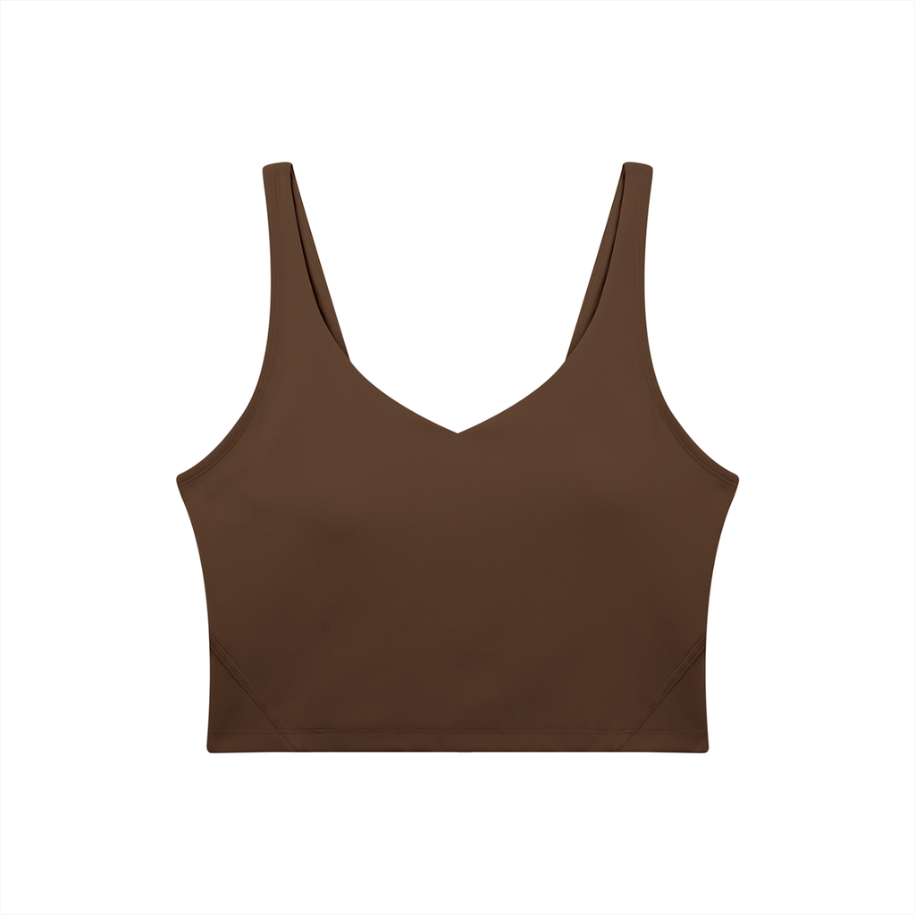 Women's V-Neck Yoga Sports Bra (Dark)