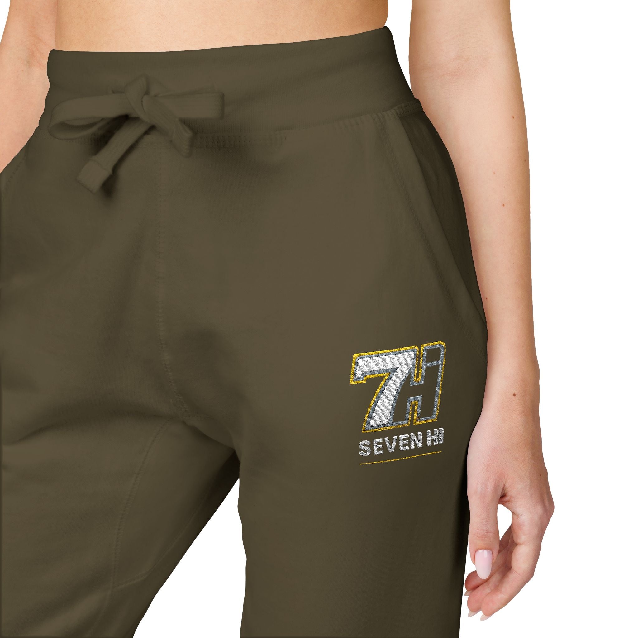 Unisex Fleece Sweatpants (Embroidery) (Dark)