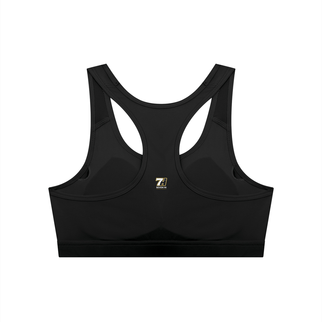 Women's Cropped Sports Bra (Black)
