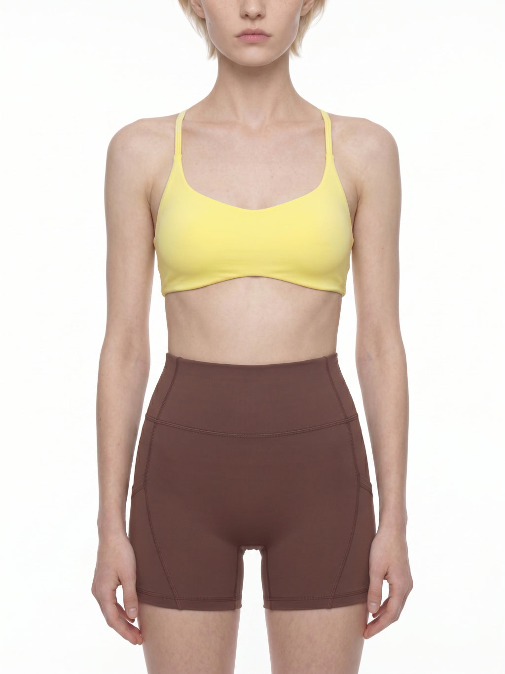 Strappy Criss Cross Yoga Sports Bra (Light)