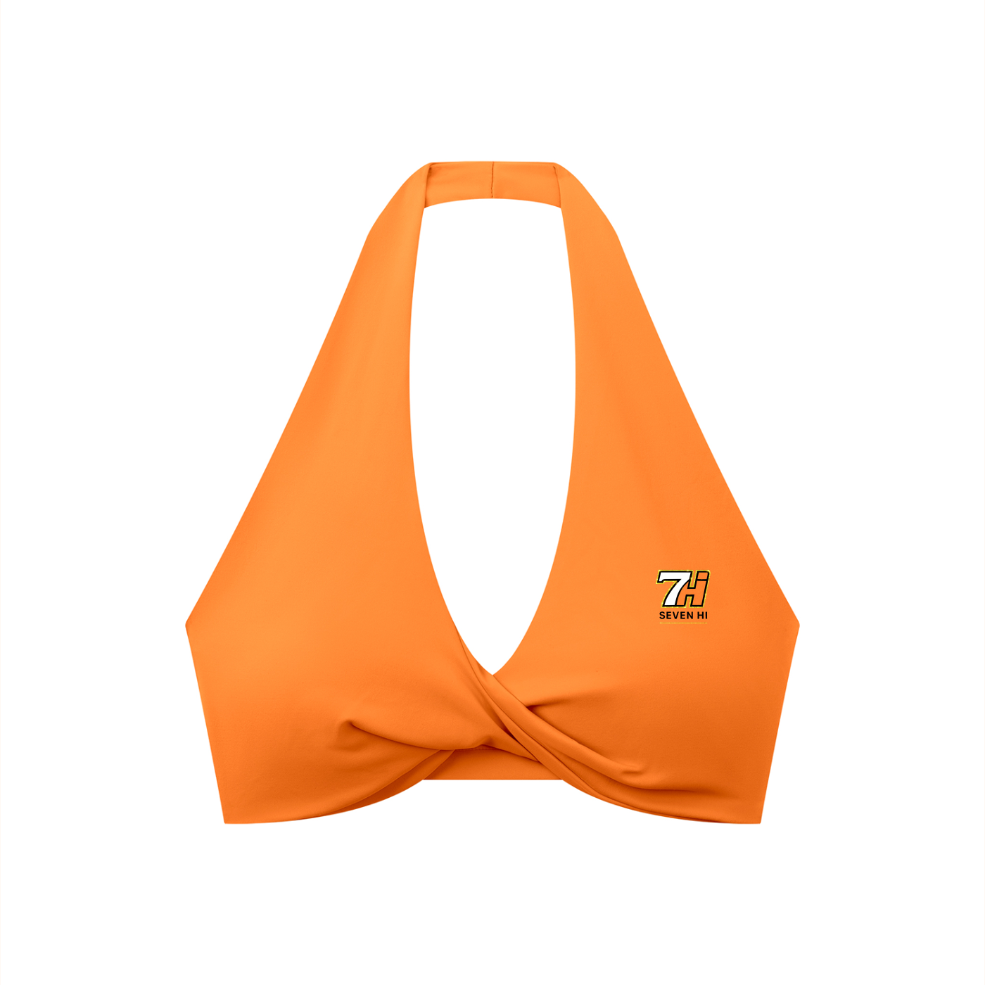 Women's Pleated Halter Sports Bra (Light)