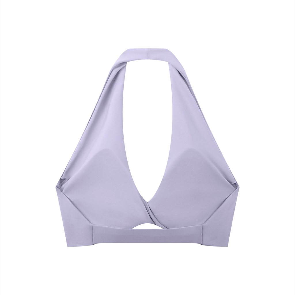 Women's Pleated Halter Sports Bra (Light)