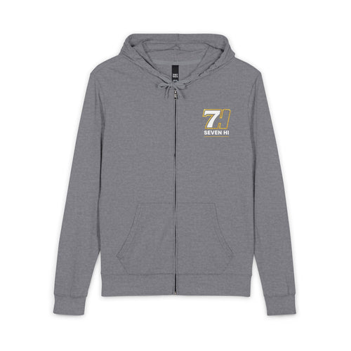 District® Unisex Jersey Full-Zip Hoodie (Dark)