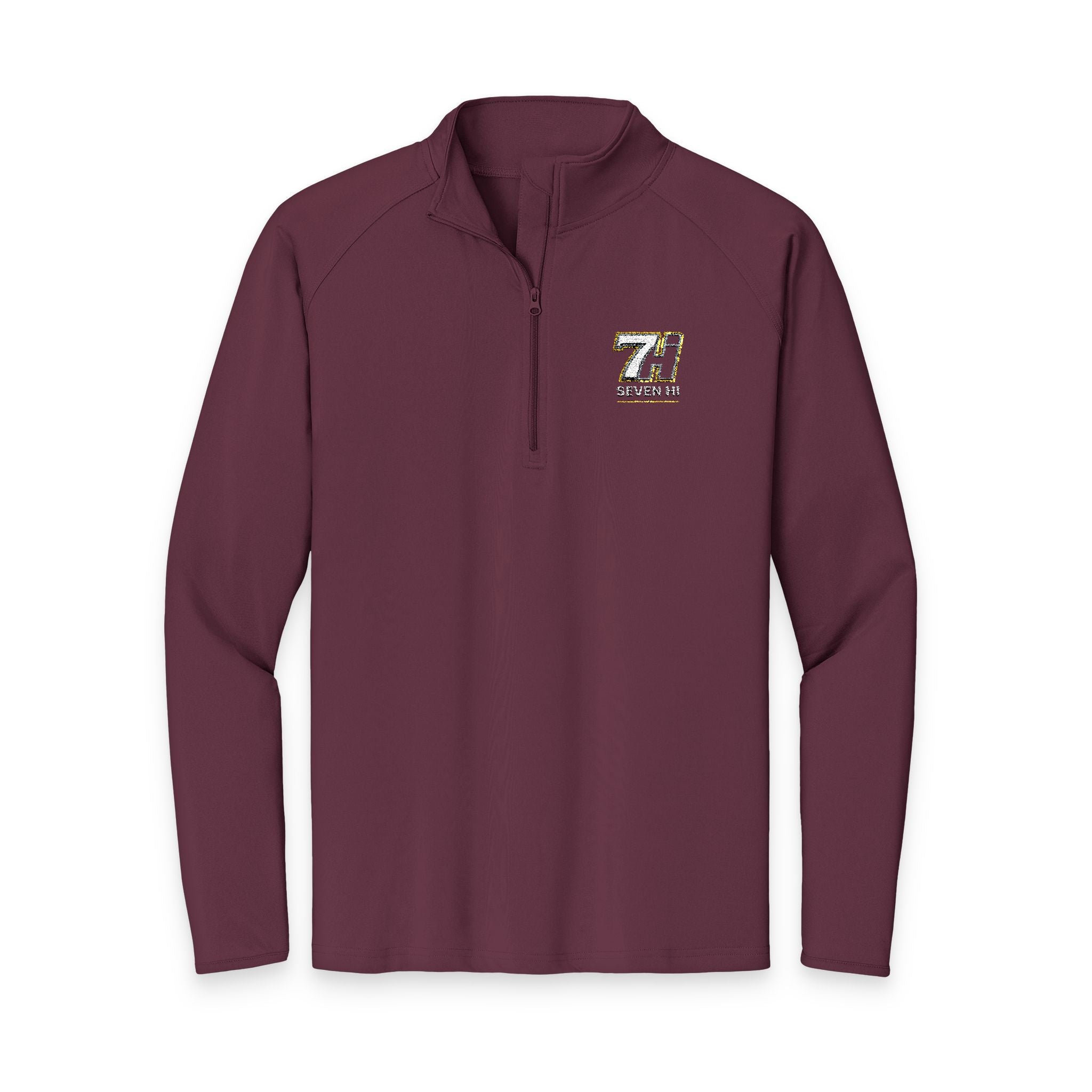 Embroidered 7Hi Logo Quarter-Zip Pullover (Dark)