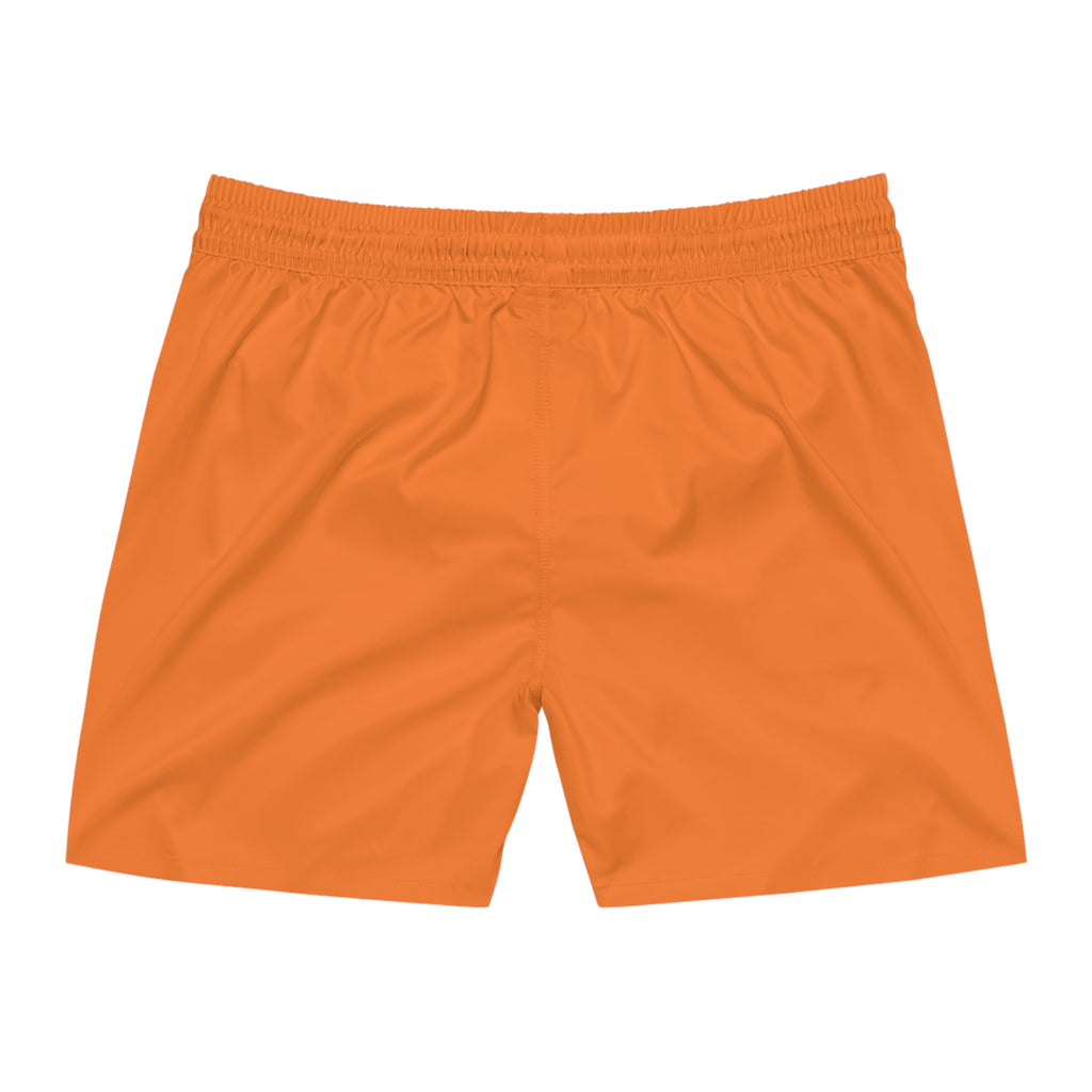 Men's Mid-Length Swim Shorts (Orange)