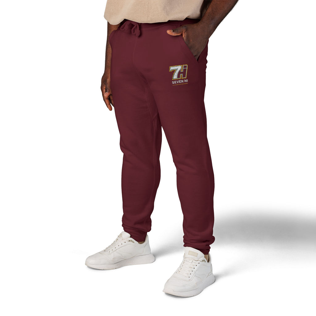 Unisex Fleece Sweatpants (Embroidery) (Dark)