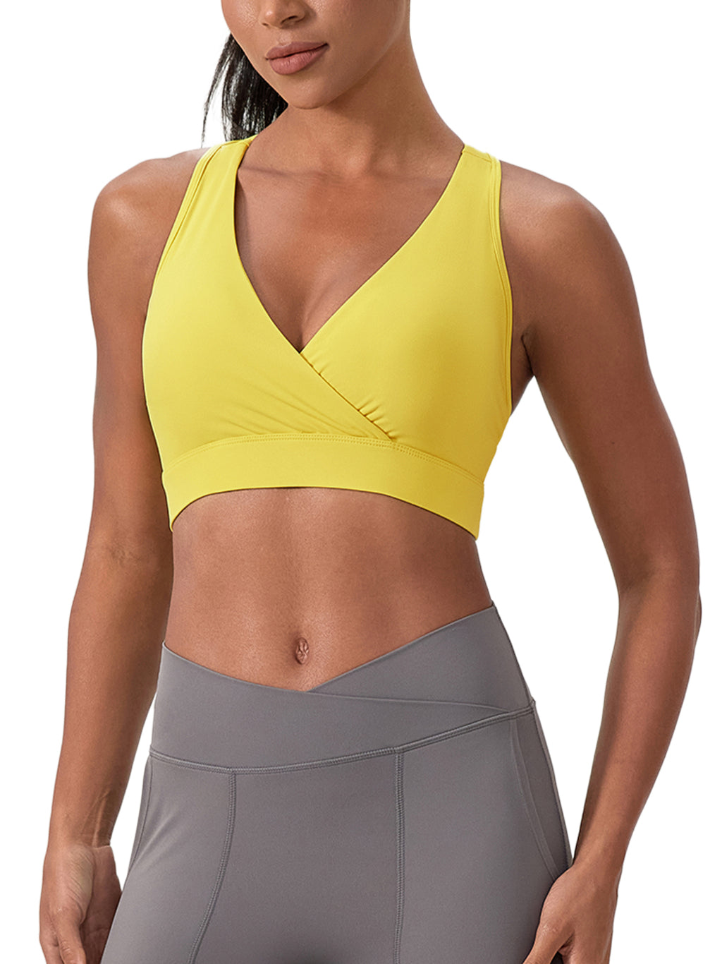 Women's Crossover V-Neck Sports Bra (Light)