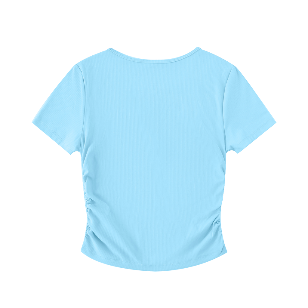 Ruched Bodycon Crop Top (Light)