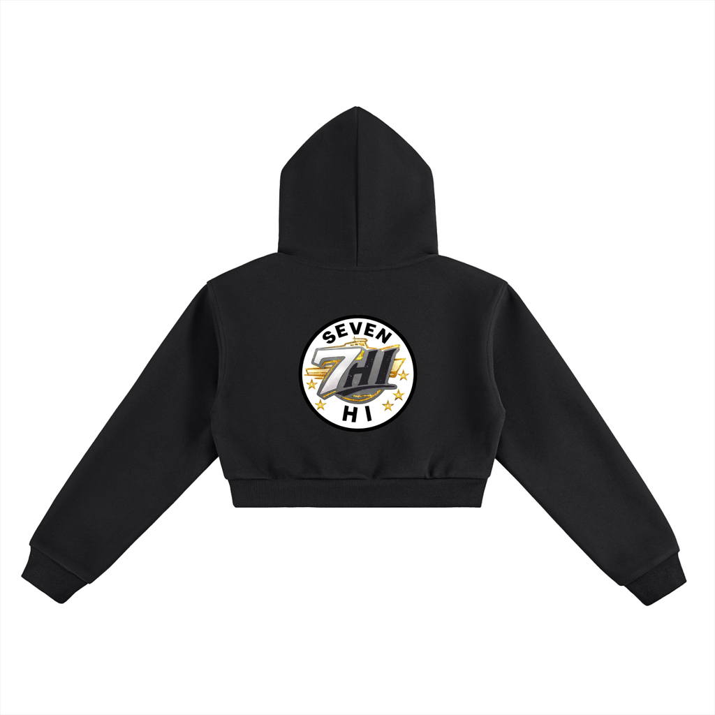 Essential Cropped Hoodie (Dark)