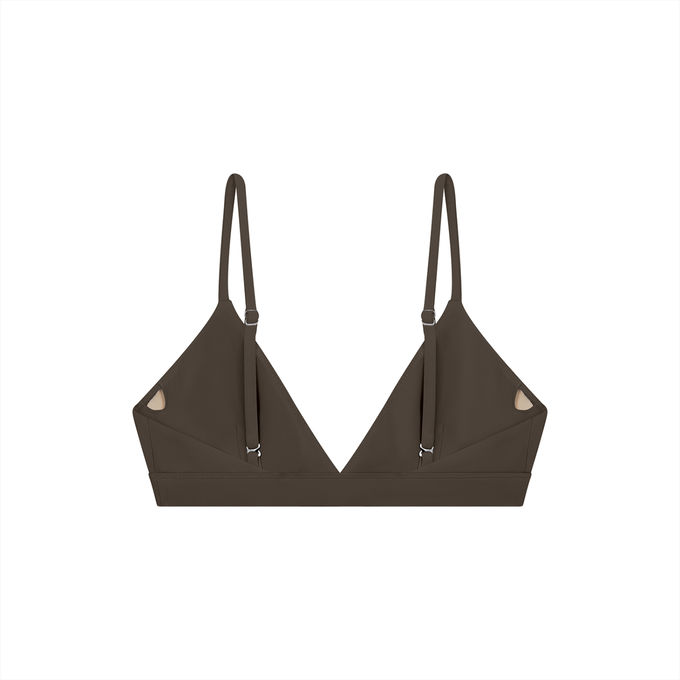 Women’s Cropped V-Neck Sports Bra (Brown)