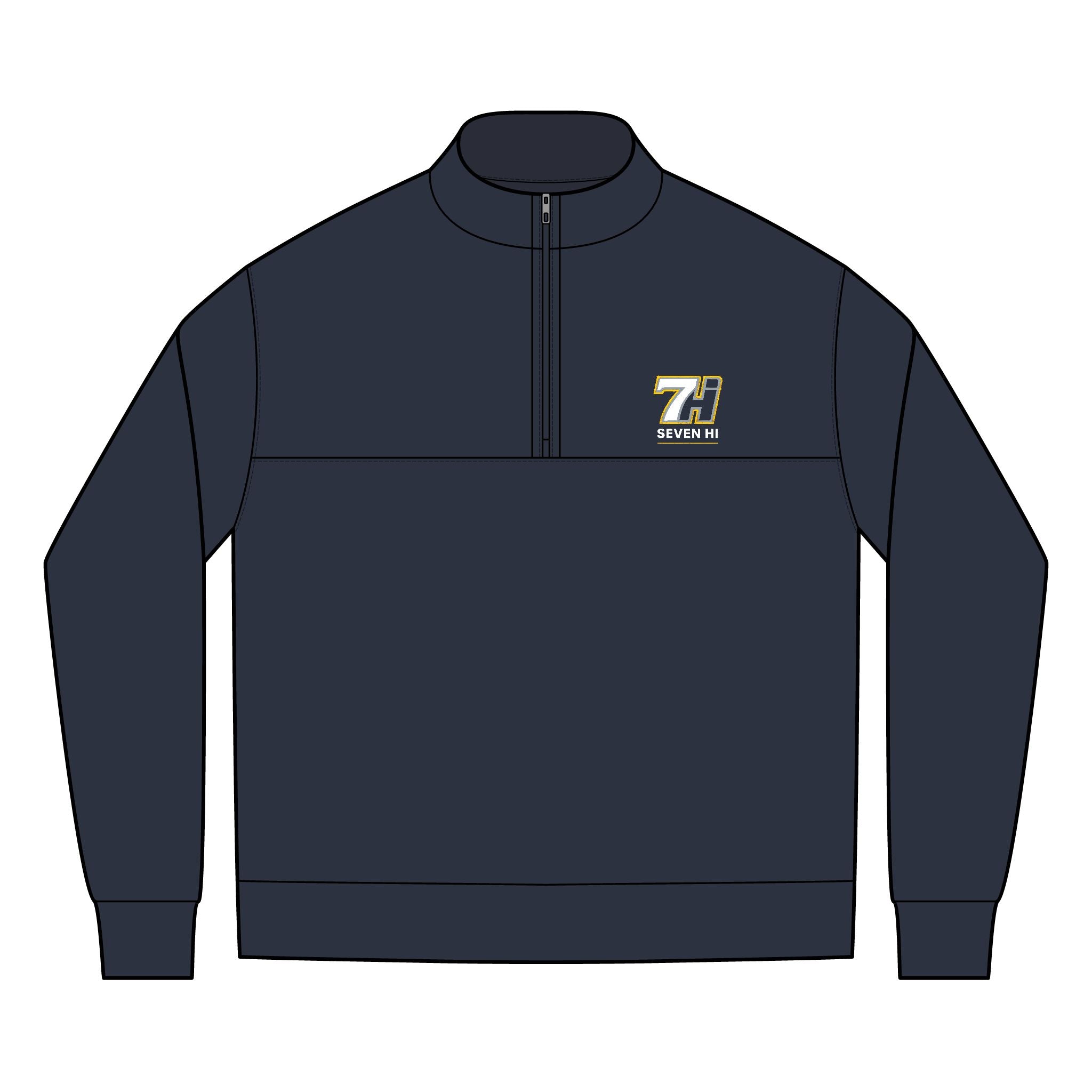 Embroidered 7Hi Quarter-Zip Pullover (Dark)